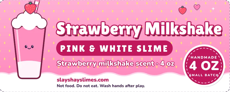 Strawberry Milkshake jar label